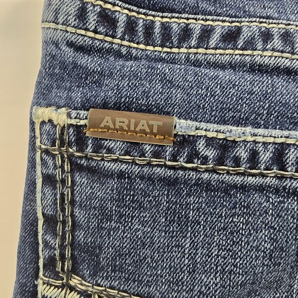 Ariat M5 Straight Fit Jeans Mens 29x28 Dark Wash Western Cowboy Stretch